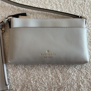 Kate Spade Light BlueGray Wristlet 2pc.